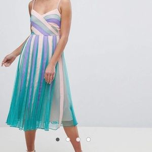 ASOS Unique Colorblock Tulle Dress
